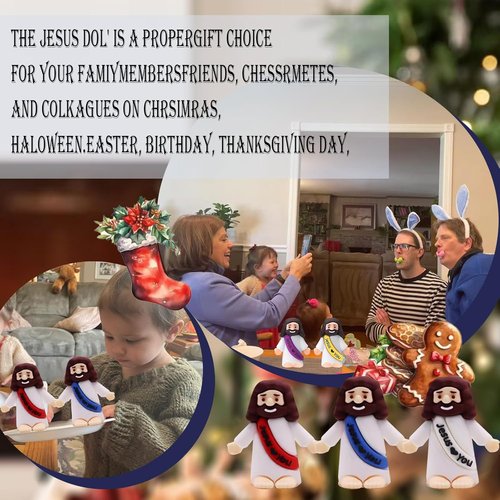 AKFAHOIF Mini Jesus Figurines - 30PCS Multicolor Tiny Jesus Figures for Easter Egg Stuffers