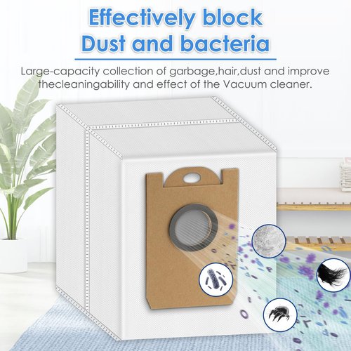 (14 Pack) T20+ Replacement Parts Compatible with Airrobo T20+/ T25+/ T30+/ T25+C/ GT21 Robot Vacuum, Accessories Kit, 1 Roller Brush, 4 Side Brushes, 4 Dust Bags, 3 HEPA Filters, 2 Mop Pads