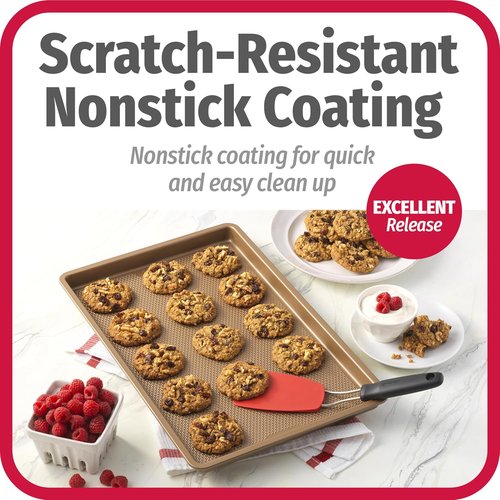 GoodCook BestBake Nonstick Cookie Sheet - 11" x 17" Large Baking Pan for Even Heating & Scratch-Resistant Durability