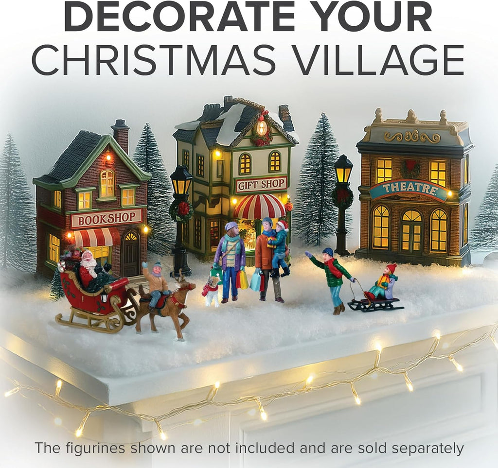 X-Protector Snow Blanket | 98.5"x31.5" Artificial Christmas Village Snow Sheet - Large White Faux Snow Mat