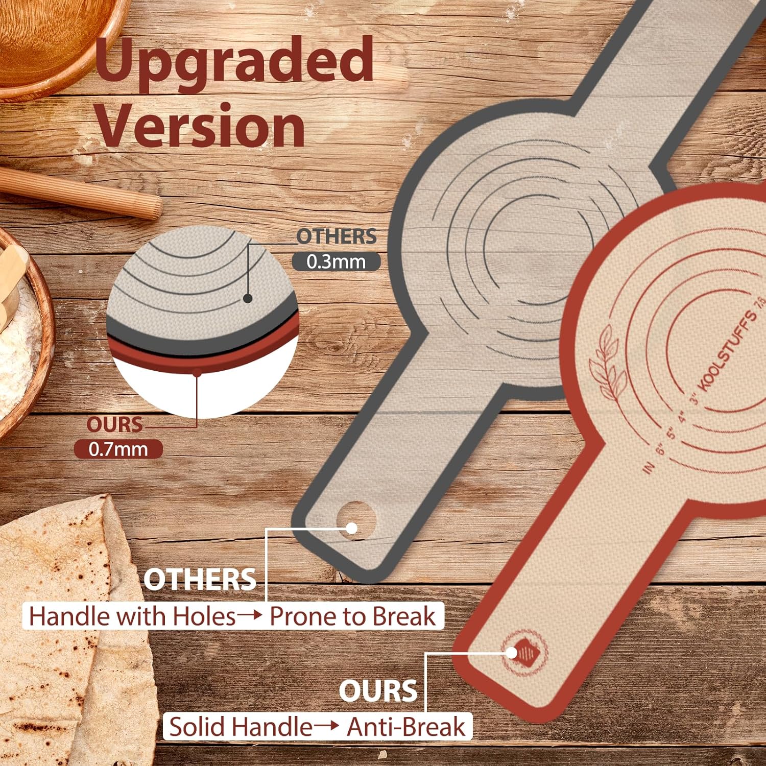 Skiennix Silicone Bread Sling - 2PCS Non-Stick Oval & Round Baking Tools for Dutch Oven