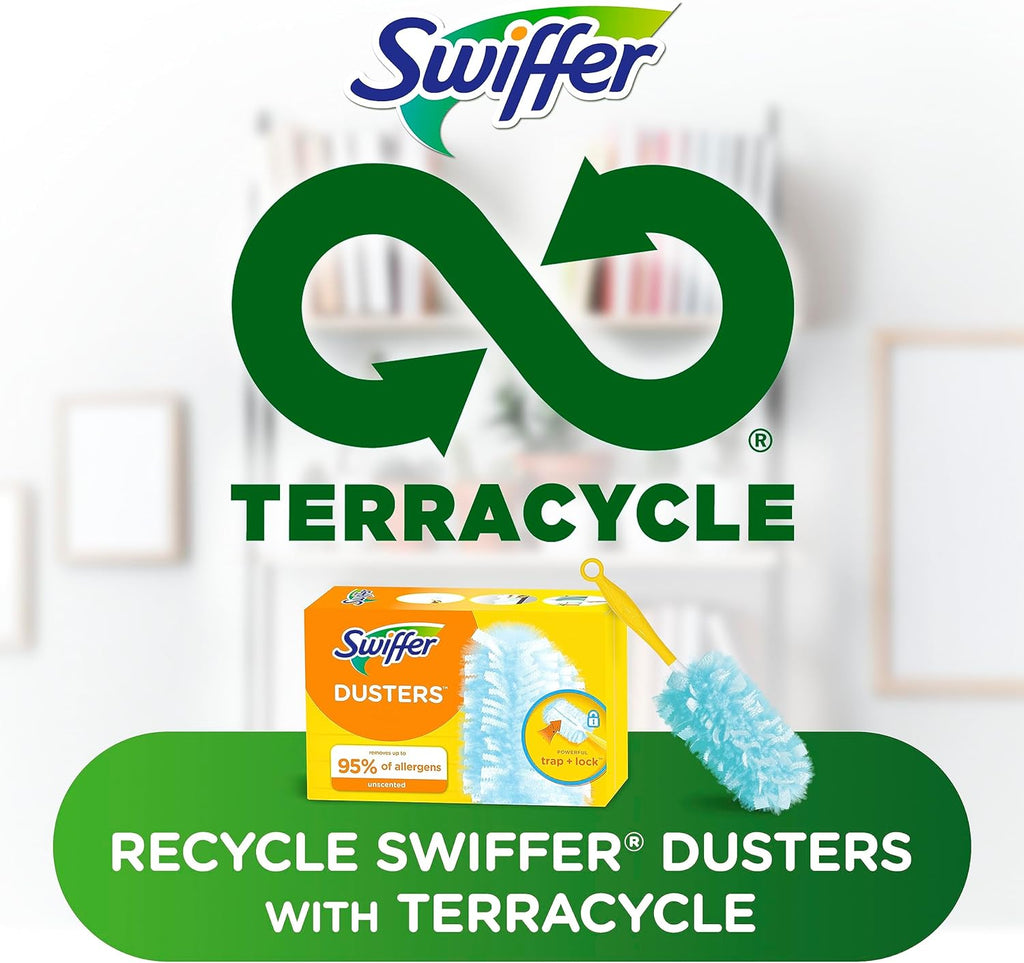 Swiffer Dusters Starter Kit - Includes 1 Handle & 5 Reusable Dusters for Easy Cleaning
