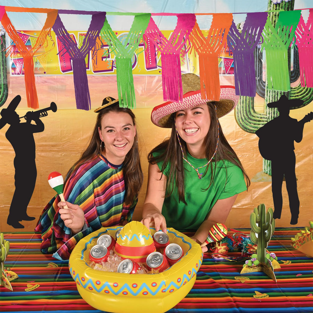 Beistle Mariachi Band Silhouettes, Set of 4- Fiesta Party Decor Props for Mexican Theme Celebrations, Musician Wall Art, and Cinco de Mayo and Taco Tuesday Decorations