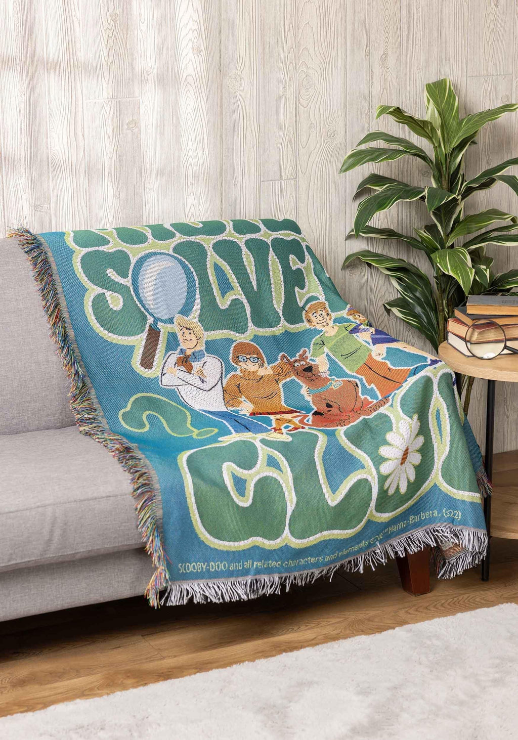 Northwest Scooby Doo Woven Tapestry Throw Blanket, 48" x 60", Mystery Solvers
