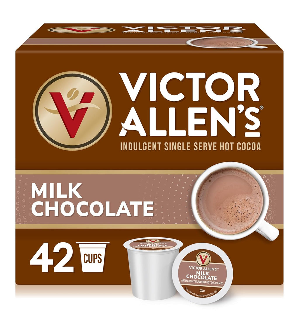 Victor Allen's Hot Cocoa Pods - Milk Chocolate Flavor | 42 Count Single Serve K-Cups for Keurig