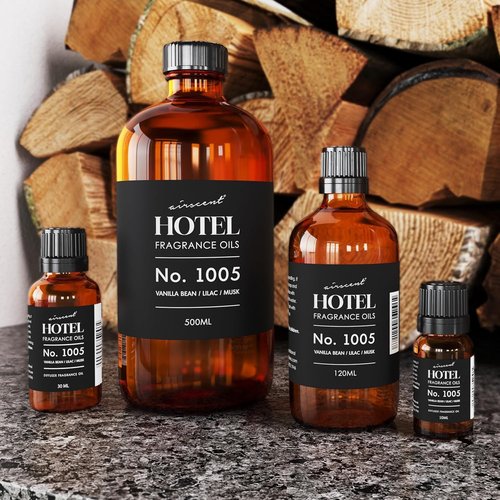 AirScent Hotel Diffuser Oil No. 1005 - Vanilla Bean & Lilac Sandalwood - Premium Fragrance for Ultrasonic Diffusers - 10 mL Glass Bottle