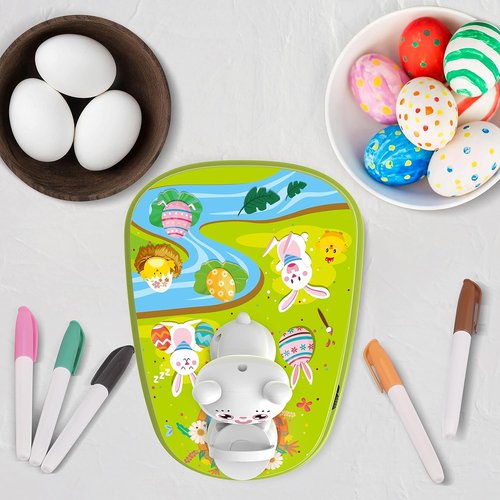 Engfa Easter Egg Decorating Kit - 30 Pcs Eggs & 12 Dying Markers | Fun Craft Activities for Kids (Green)