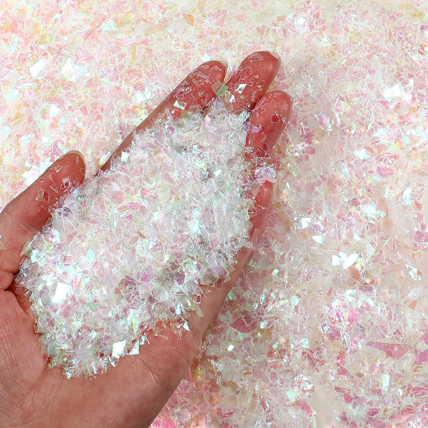 Aoriher Christmas Fake Snow | Glitter Metallic Foil Confetti Flakes for Holiday Decor