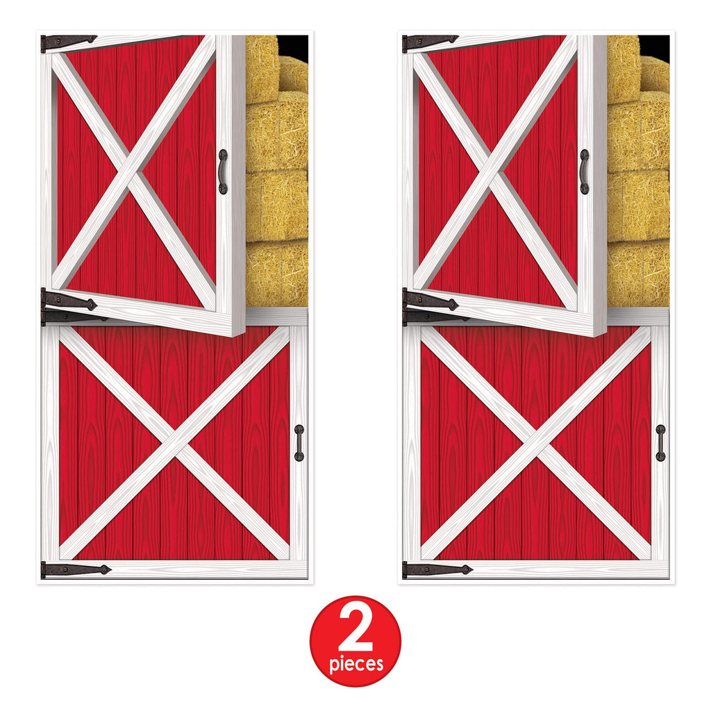 Beistle 2 Piece Plastic Western Barn Door Decorations For Farm Theme Birthday Party Supplies, Celebrating With You Since 1900