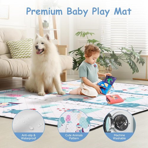 JINXIA Baby Playpen - Large 75" x 59" Soft Mesh Safety Yard for Indoor/Outdoor Fun - Grey
