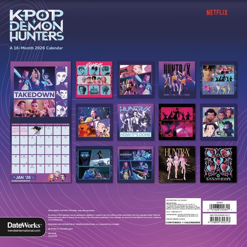 2026 Kpop Demon Hunters Wall Calendar - Vibrant Artwork | Perfect for Fans & Collectors
