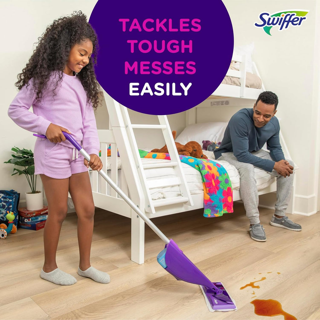 Swiffer WetJet Floor Spray Mop Cleaner Starter Kit - Includes Power Mop, 10 Pads & Solution