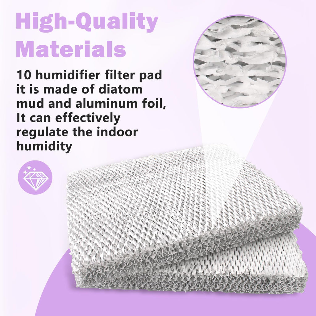 Sxkxm 10 Humidifier Filter Water Panel Compatible with Clean Comfort HE12, HE12A, HE12M, HE12MM, 2 Pack Whole House Humidifier Replacement Water Panel