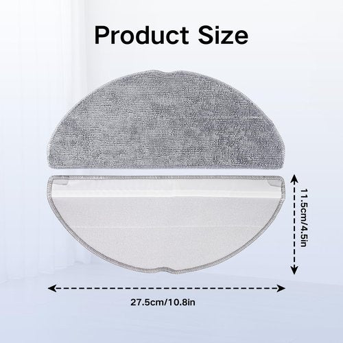 VIEWALL 6 Pack Microfiber Mop Cloths Compatible with Roborock Q7 M5 / Q7 M5+ / Q7 L5 / Q7 L5+ Robot Vacuum Cleaner, Reusable Mop Cloths Replacement Accessories(Not for Q7 / Q7 MAX / Q5 MAX)