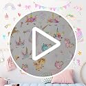 LEISENOR Unicorn Wall Decal - Kids Room Stickers for Decorating