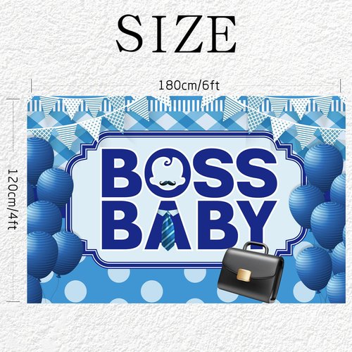 Dill-Dall Baby Backdrop Wall Banner, Welcome Baby Boy Gender Reveal Party Photo Background Decorations Supplies Hanging Sign, 6x4ft