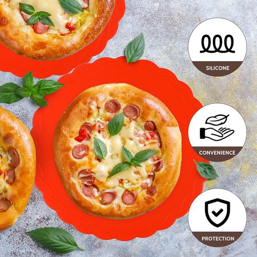 4 Pieces Mini Pie Crust Shields Pie Crust Protector for Edges Baking 3.5-6 Inch Red Mini Silicone Pie Rings for Crust Protectors for Kitchen Tool Pie Molds for Baking to Protecting Edge from Burning