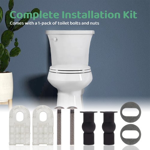 Elongated Toilet Seat for TOTO SS113/SS114/SS154/SS224/SS204/SS214/SS237/SS247, Soft Close Toilet Seat, Traditional Heavy Duty Toilet Seat Replacement Parts with Toilet Bolts and Nuts (Cotton White)