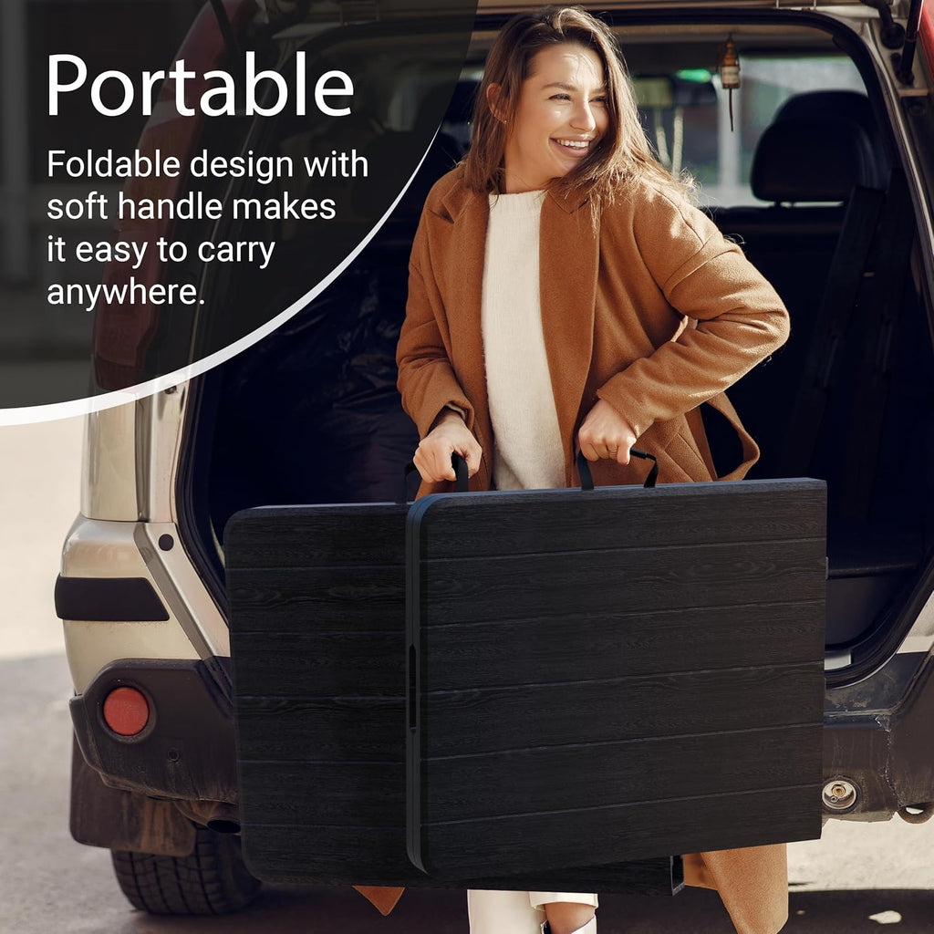 6FT Heavy Duty Folding Table by [Brand Name] - Portable with Built-In Handle & Steel Legs | Ideal for Events, Picnics, and Camping