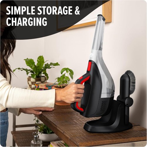 Dirt Devil 12V Cordless Handheld Vacuum - Powerful Suction & Multi-Surface Tool Kit | Lightweight Black