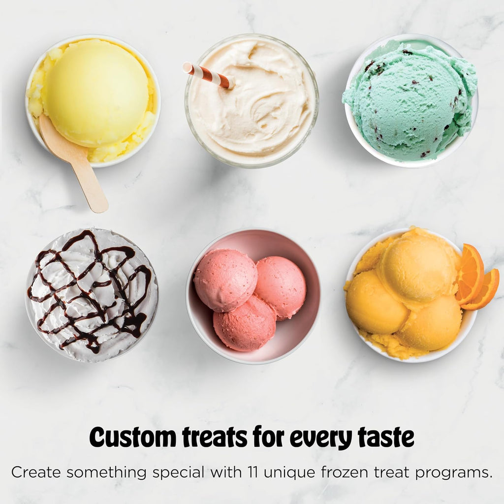 Ninja CREAMi Deluxe Ice Cream Maker - 11-in-1 Frozen Desserts, Sorbet & Milkshakes | Includes 2 XL 24 Oz. Tubs | Silver | NC501