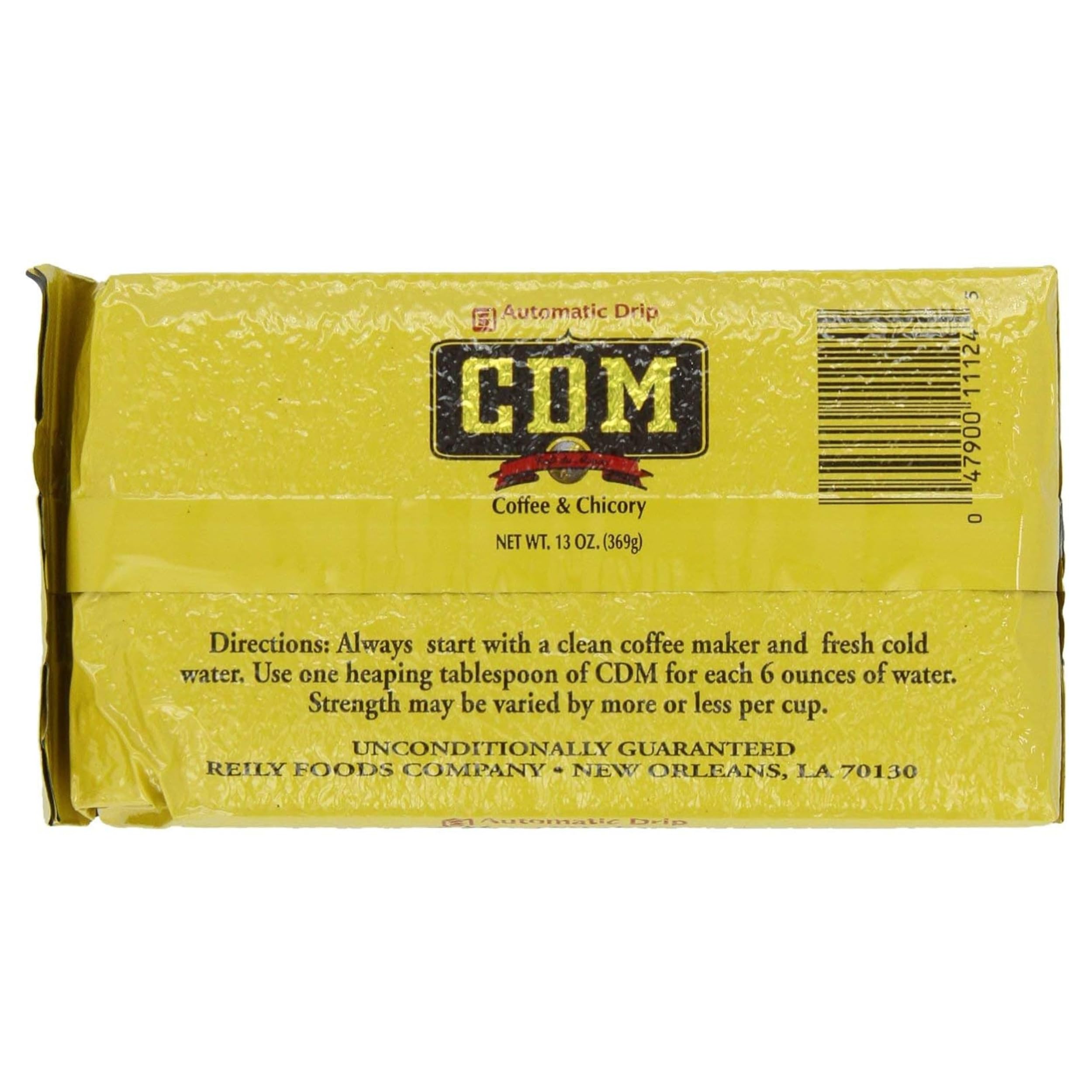 CDM Ground Coffee & Chicory Automatic Drip, 13oz Bag (Pack of 12)