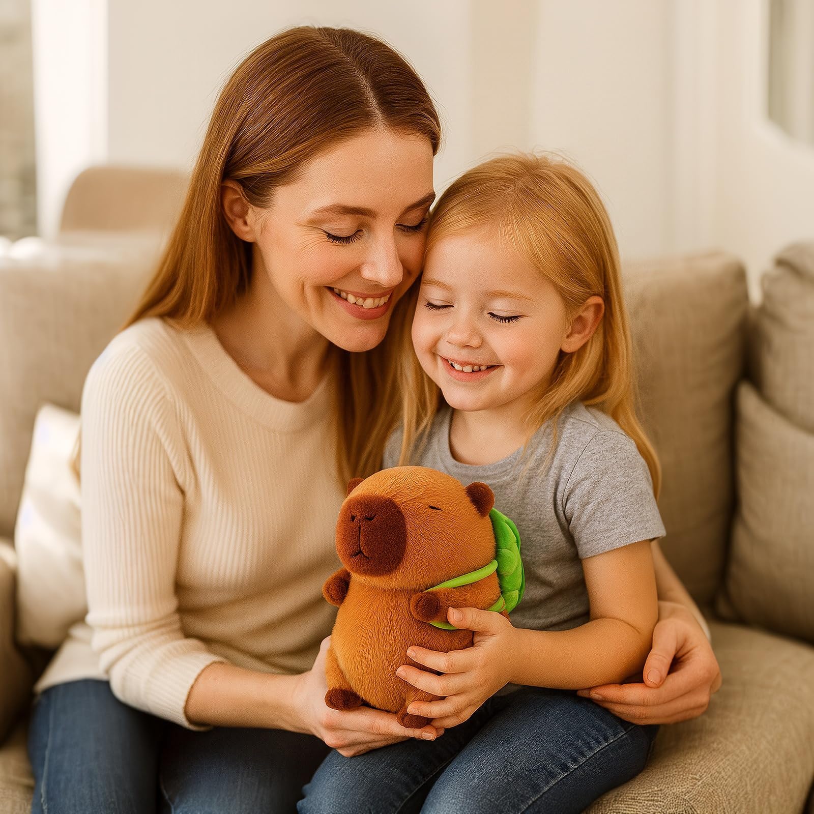 NXNYNZ Cute Capybara Plush Kawaii Soft Capybara Plush Doll Pillow with Bread Capybara Stuffed Aniamls Toys for Girls Kids Adults Birthdays Valentines 9IN