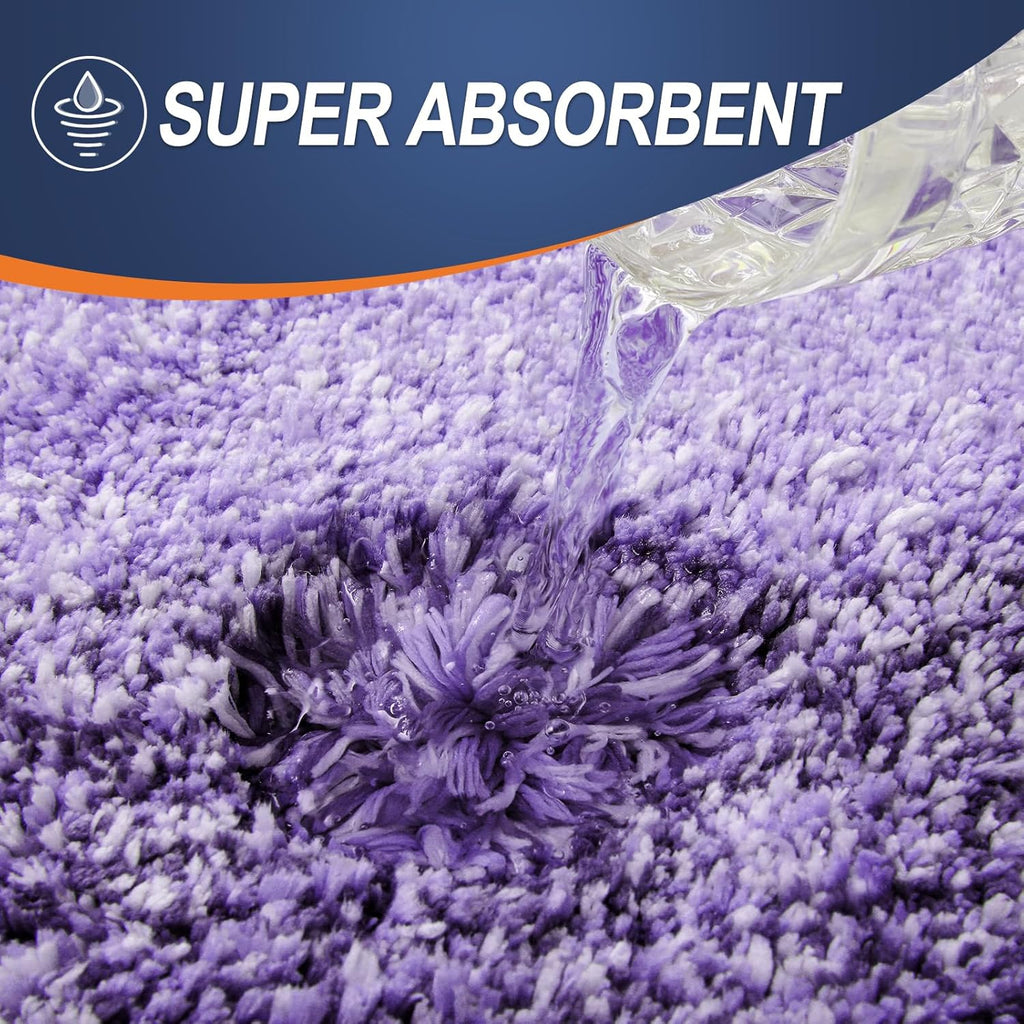 OLANLY Bathroom Rugs - Extra Soft Microfiber Mat 36x24 | Quick Dry, Machine Washable, Rubber Backing, Violet