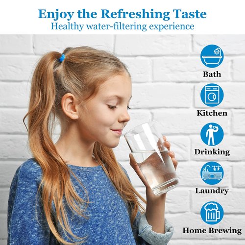 300 GPD RO Membrane Filter Replacement with Reverse Osmosis Membrane Housing, Wrench, 1/4" Quick-Connect Fitting, Check Valve, Fit Under Sink RO Home Drinking Water Filter Filtration Purifier System