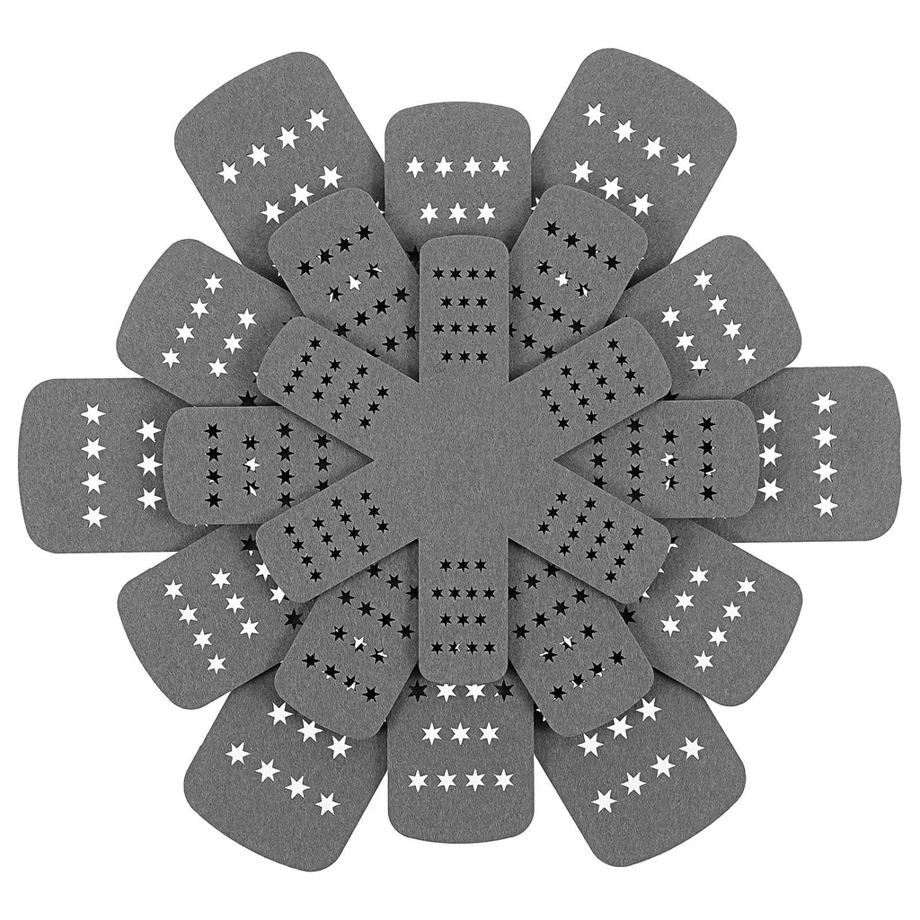 Elegaperma 8pcs Pan Liners for Stacking,Pot and Pan Protectors for Stacking,4 Sizes Pot Protectors Non Stick,Cookware Separators Protector with Stars,Protecting Your Cookware,Gray(6" 8" 10" 12")