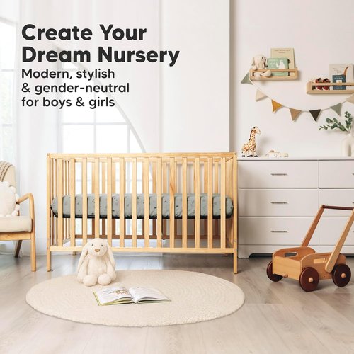 KeaBabies 2-Pack Muslin Crib Sheets - 100% Organic Cotton, Soft & Breathable, Neutral 52x28 (Woodland)