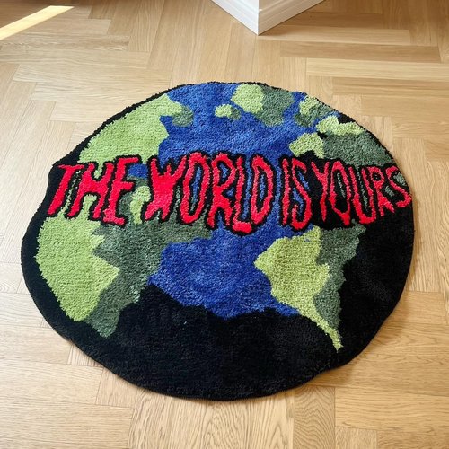 LAKEA Earth Round Bathroom Mat - Anti-Slip Soft Cushion Pad | Aesthetic Home Decor (35.4" x 35.4")