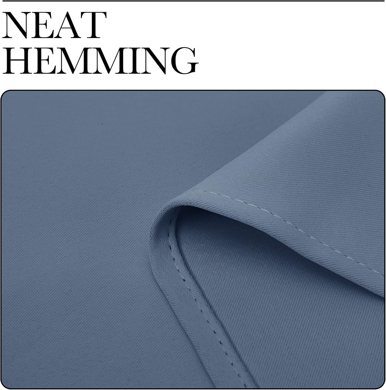 NICETOWN Thermal Insulated Blackout Curtain Panels - Solid Stone Blue, 42" x 63", 1 Pair