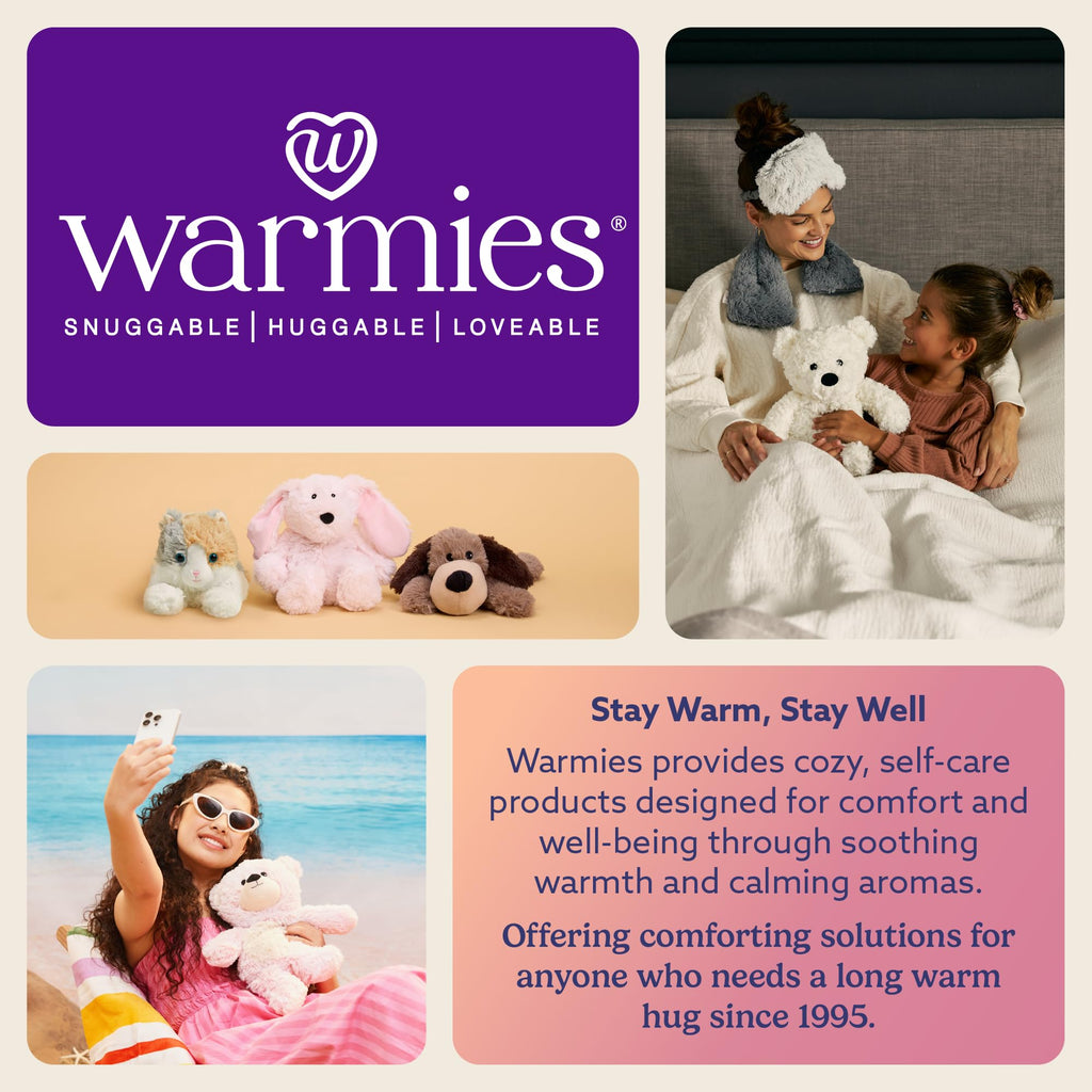 warmies Stuffed Animal Security Blankets for Babies, Sheep - Microwavable & Weighted Stuffed Animal Blanket for Baby Boys & Girls - Cute Soft Plush Toys with Child Safe Design for All Ages