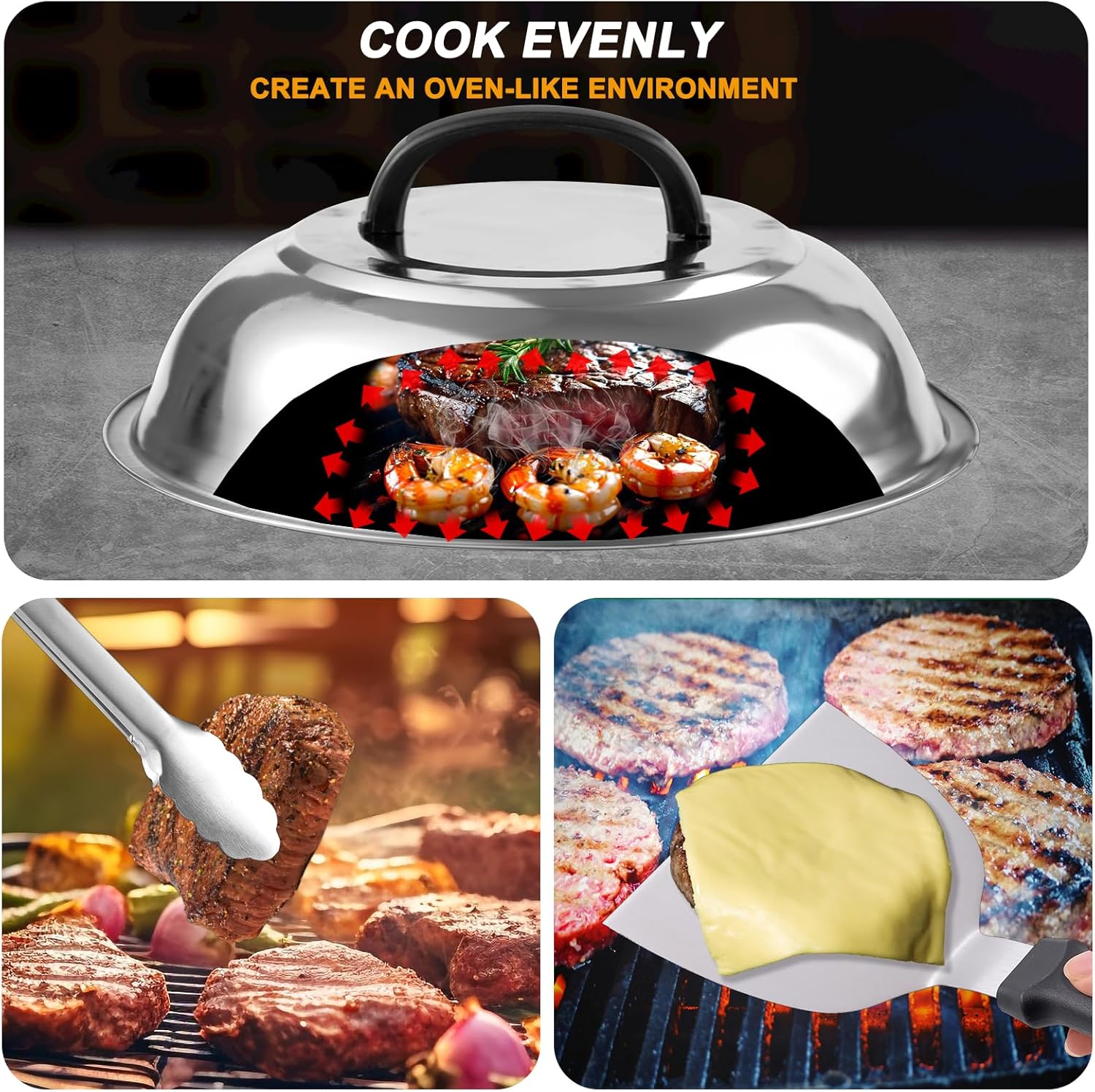 Blackstone 22PCS Griddle Accessories Set - Premium Flat Top Grill Tools with Metal Spatula, Basting Cover & Scraper