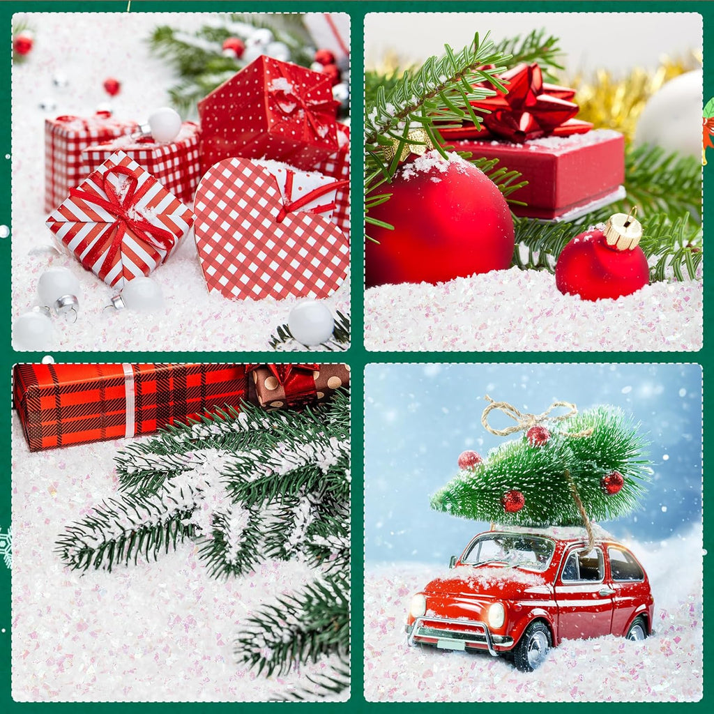Regine Switzerland Christmas Artificial Flake Snow - Sparkling Fake Snow Powder for Holiday Crafts | 10.5oz