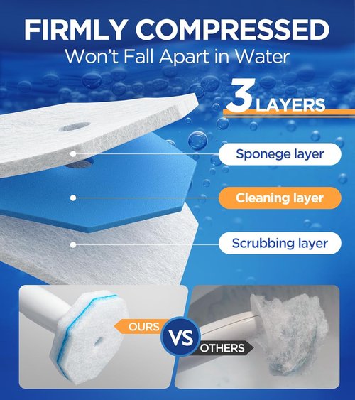 Clorox Toilet Wand Refills - 36 Count High-Density Disposable Cleaners | 5X Cleaning Power & Fresh Fragrance