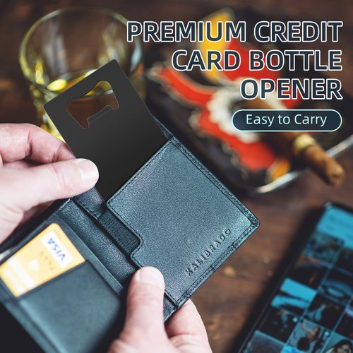 Yugada 200 Pcs Credit Card Bottle Opener Bulk, Stainless Steel Metal Card Beer Bottle Openers Wallet Bottle Opener DIY for Party Favor Wedding Favor Groomsmen Bridesmaid Gift (200 Pcs)