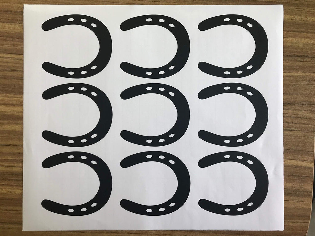 DXLING Horse & Horseshoes Removable Wall Decor Stickers Vinyl Decal Kids Room Boys Bedroom Wall Art Decals DIY Sticker Home Decor D482 (Black)