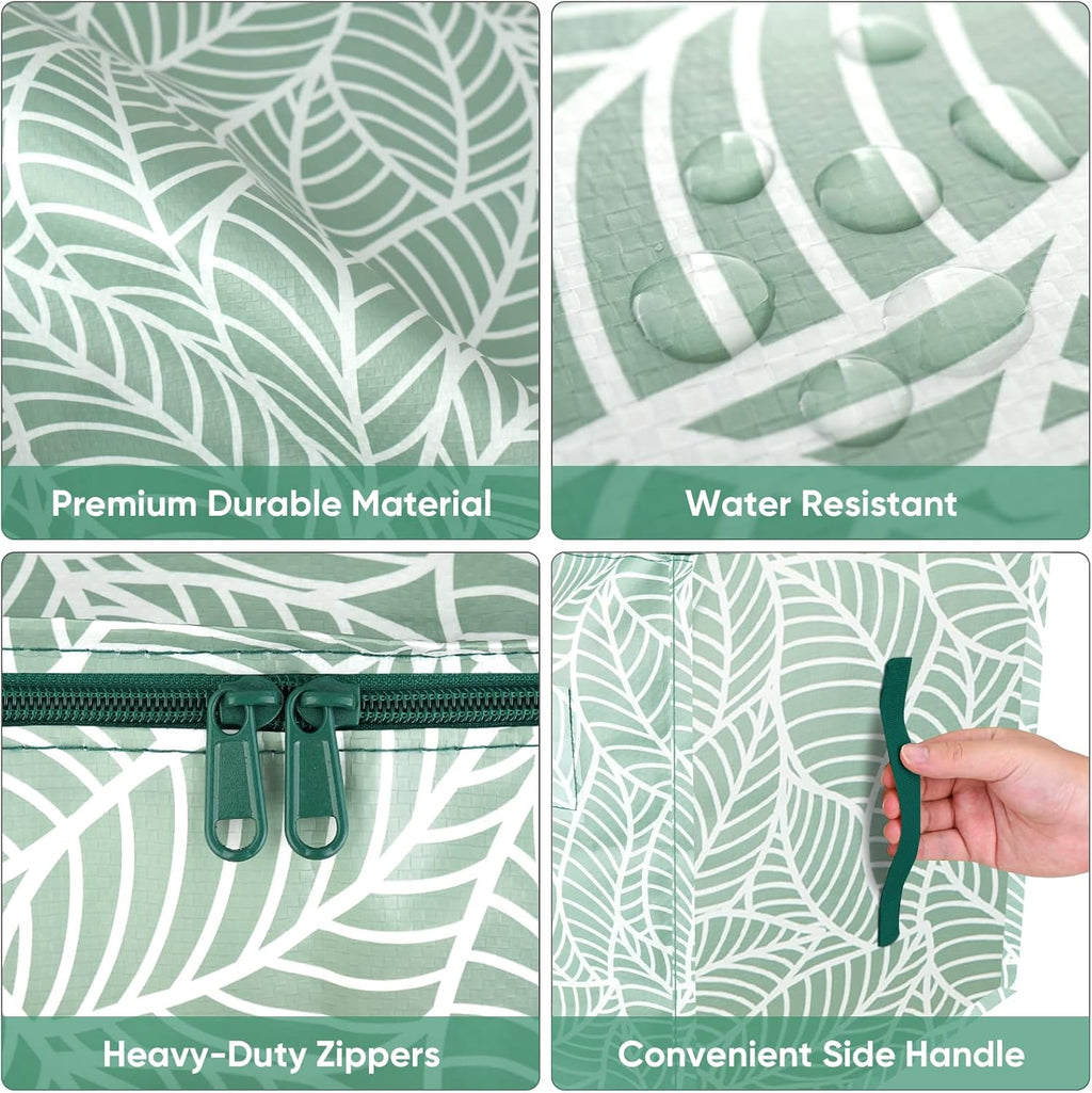 BALEINE Oversized Moving Bags - Heavy-Duty Storage Totes with Reinforced Handles | 2-Pack Antique Foliage