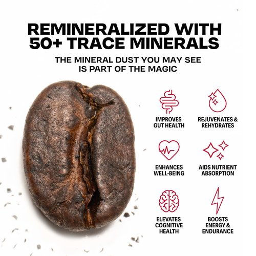 Danger Coffee by Dave Asprey, Remineralized, Mold Free & Lab Tested Swiss Water Decaf Ground Coffee, Medium Roast, Decaffeinated 10.9 Ounce