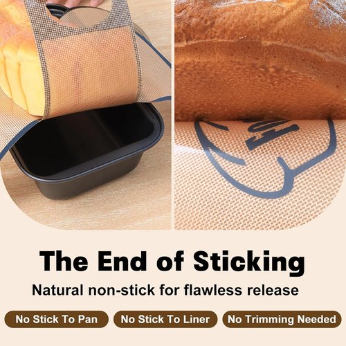 Loaf Pan Set by [Brand Name] - Nonstick 9 x 5 Inch Bread Pan with Liners for Perfect Baking