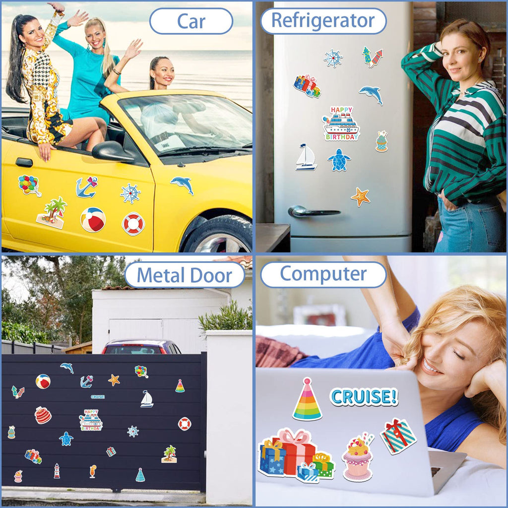 JULMELON 22 Pcs St. Patrick’s Day Refrigerator Magnets, Green Lucky Clover Shamrock Magnetic Stickers Irish Holiday Garage Door Car Magnet Decoration for Home Party Office Cabinets Decor