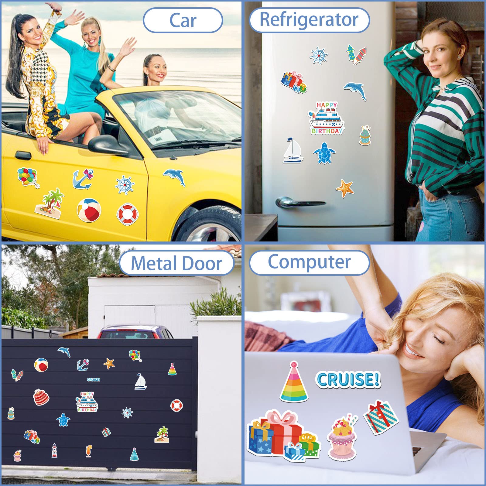 JULMELON 22 Pcs St. Patrick’s Day Refrigerator Magnets, Green Lucky Clover Shamrock Magnetic Stickers Irish Holiday Garage Door Car Magnet Decoration for Home Party Office Cabinets Decor