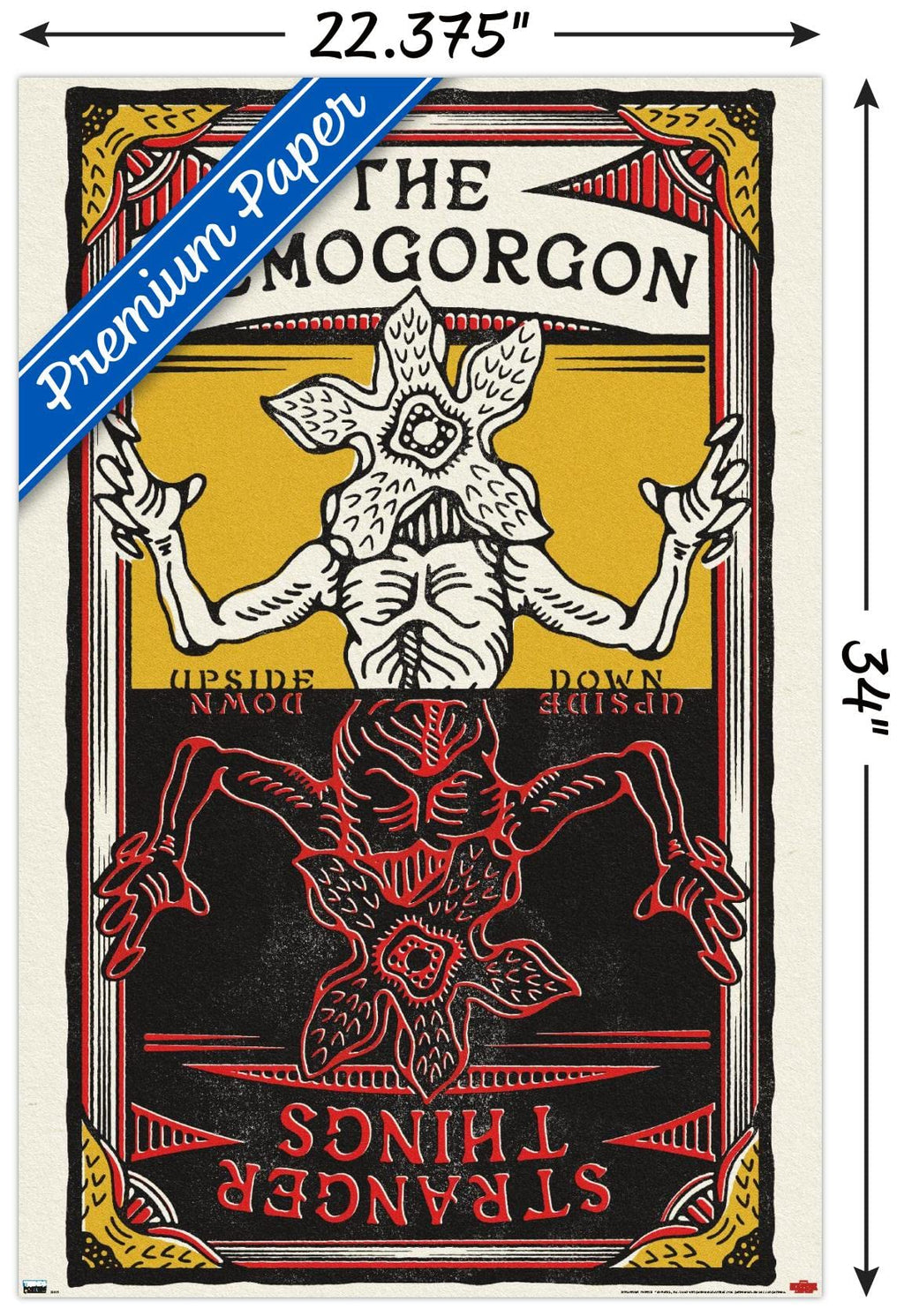 Trends International Netflix Stranger Things: Season 4 - Demogorgon Card Wall Poster, 22.375" x 34", Premium Unframed Version