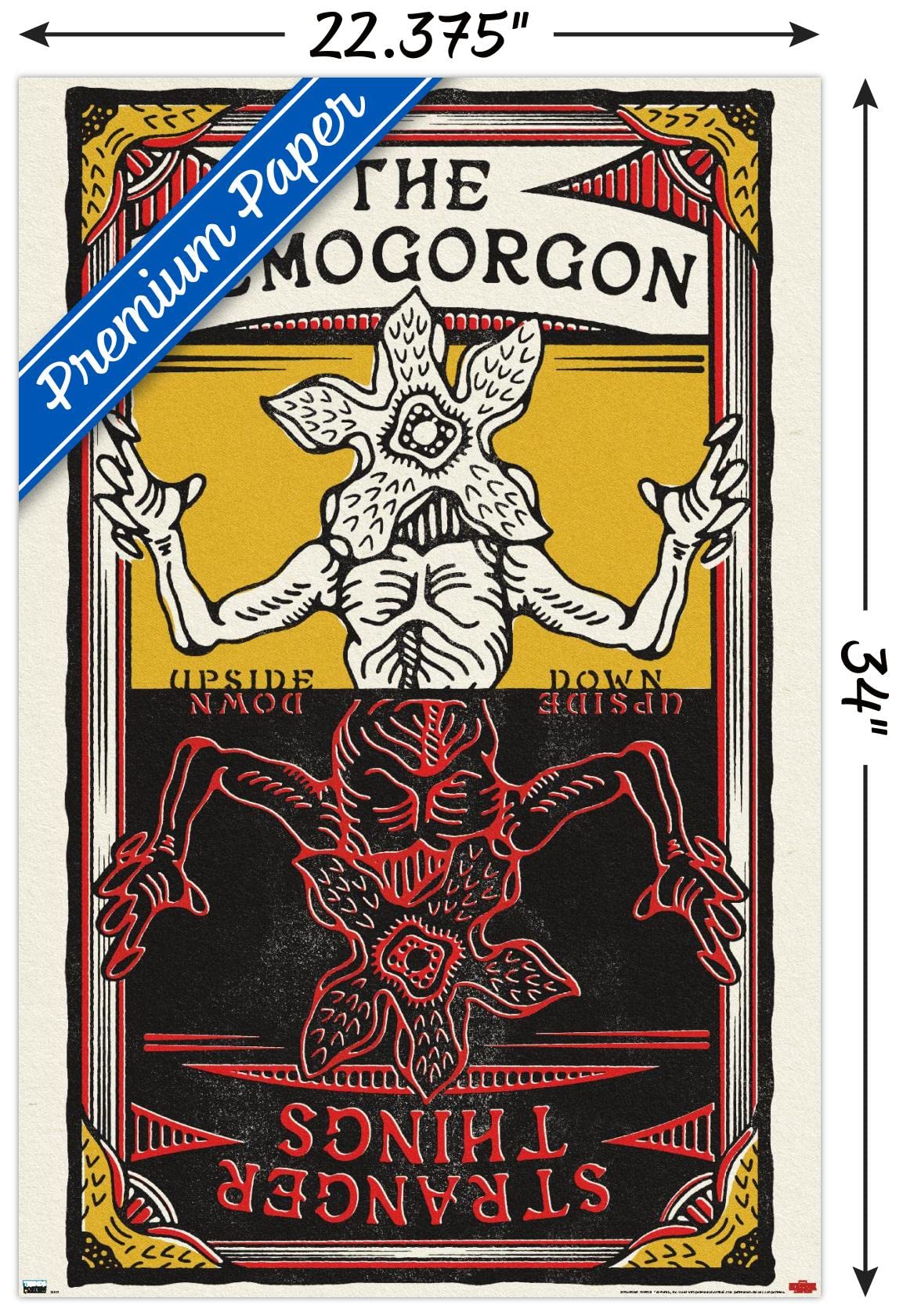 Trends International Netflix Stranger Things: Season 4 - Demogorgon Card Wall Poster, 22.375" x 34", Premium Unframed Version