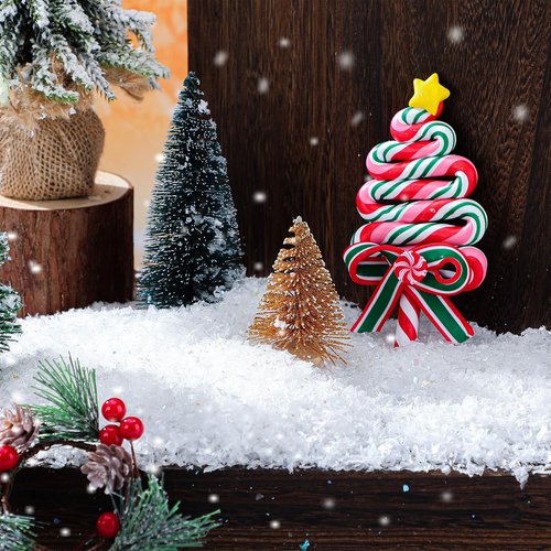 Hungdao Faux Snow Decoration - Sparkly White Glitter Powder for Crafts | 3.8 Ounce Snowflakes Filler