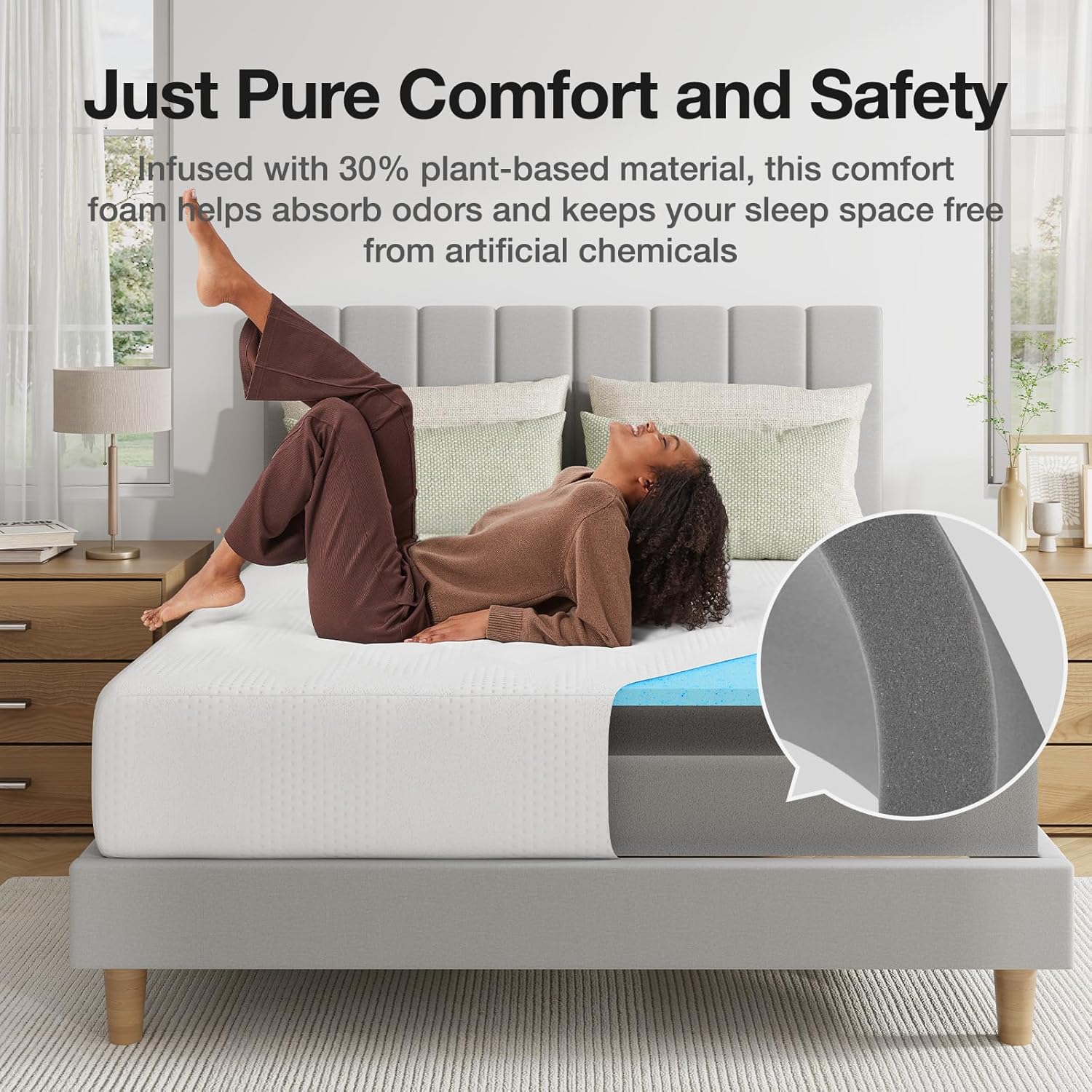 Novilla King Size Mattress - 10 Inch Gel Memory Foam for Cooling Sleep & Pressure Relief | CertiPUR-US Certified