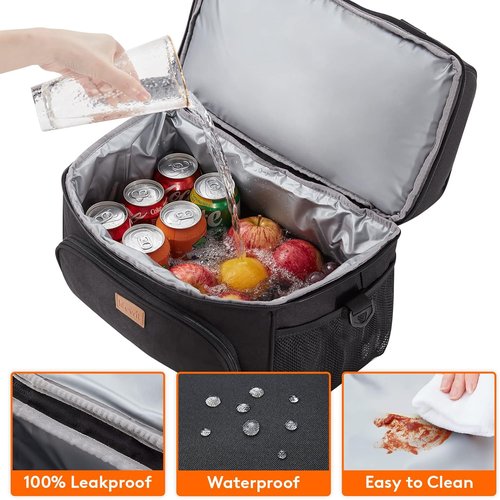 Lifewit Insulated Cooler Bag - Large Leakproof Beach Cooler for 32/48 Cans | Portable Double Layer Ice Chest for Camping & Road Trips