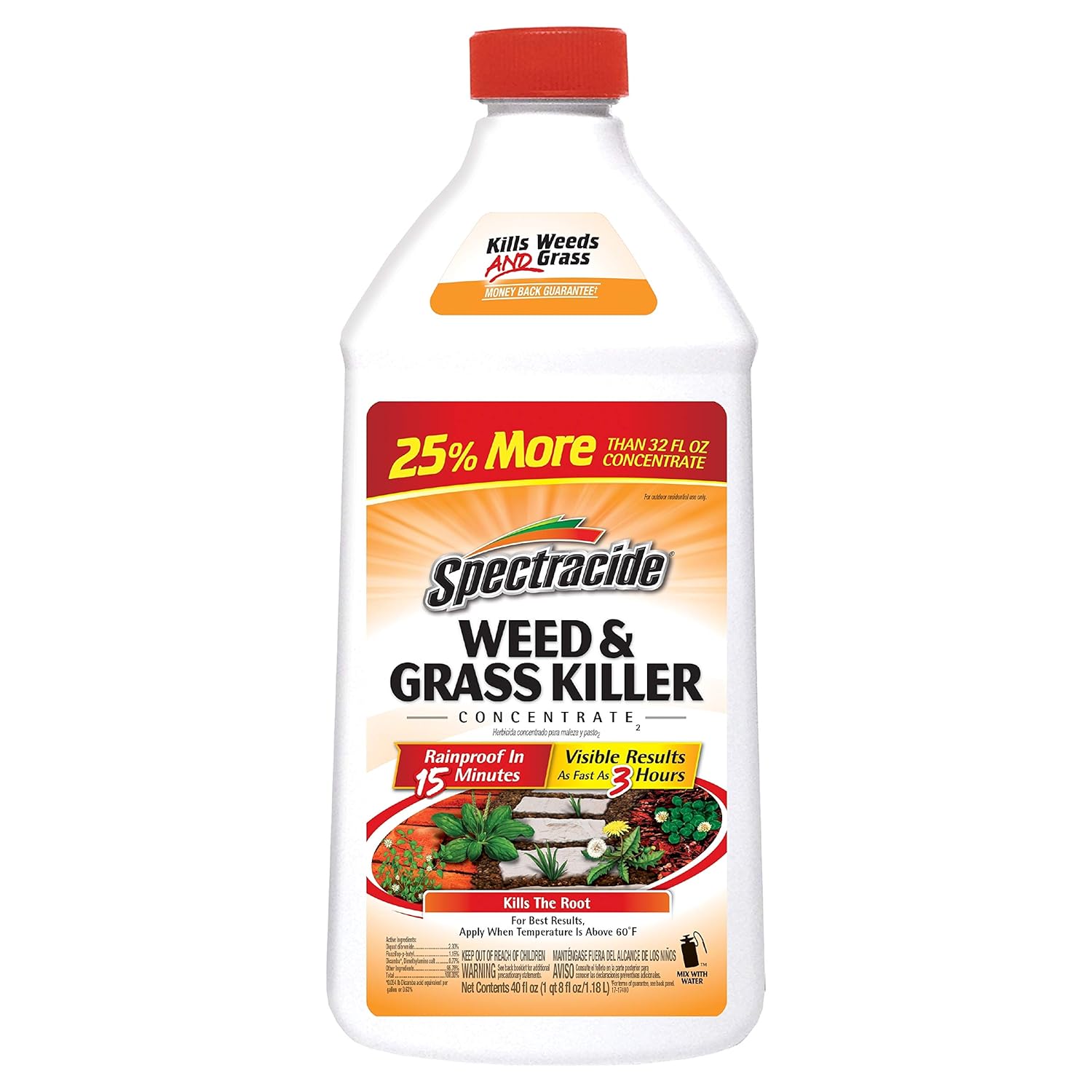 Spectracide Weed Killer Concentrate - 40 Ounces for Patios, Walkways & Driveways